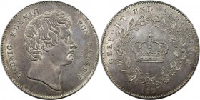 Kronentaler 1827 
Altdeutsche Münzen und Medaillen, BAYERN / BAVARIA. Ludwig I. (1825-1848). Kronentaler 1827, Silber. Dav. 556, AKS 75, Kahnt 74, Th...