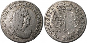 6 Gröscher 1682 HS
Altdeutsche Münzen und Medaillen, BRANDENBURG IN PREUSSEN. Friedrich Wilhellm (1640-1688). 6 Gröscher 1682 HS, Silber. Sehr schön...