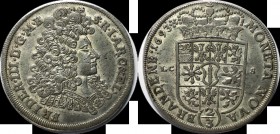 2/3 Taler 1693 LCS
Altdeutsche Münzen und Medaillen, BRANDENBURG IN PREUSSEN. Friedrich III. (1688-1701). 2/3 Taler 1693 LCS, Berlin, Vs: Buste Fried...
