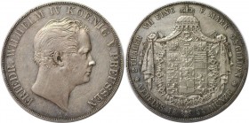 Vereinsdoppeltaler 1844 A
Altdeutsche Münzen und Medaillen, BRANDENBURG IN PREUSSEN. Friedrich Wilhelm IV. (1840-1861). Vereinsdoppeltaler 1844 A, Si...
