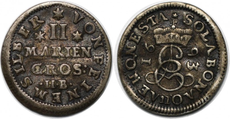 2 Mariengroschen 1693 HB
Altdeutsche Münzen und Medaillen, BRAUNSCHWEIG-CALENBE...