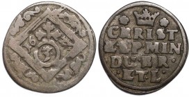3 Pfennig 1622 
Altdeutsche Münzen und Medaillen, BRAUNSCHWEIG-LÜNEBURG-CELLE. 3 Pfennig 1622. KM #52. Sehr schön, feina Patina