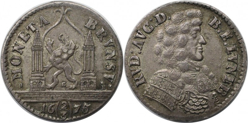 2/3 Taler 1675 IGB
Altdeutsche Münzen und Medaillen, BRAUNSCHWEIG - STADT. 2/3 ...
