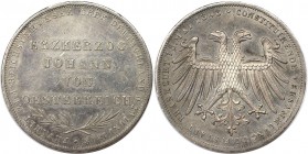 Doppelgulden 1848 
Altdeutsche Münzen und Medaillen, FRANKFURT. Doppelgulden 1848, Silber. 21,17 g. Dav. 644, AKS 39. Vorzüglich-Stempelglanz. Feine ...