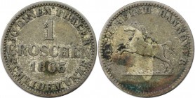 1 Groschen 1865 B
Altdeutsche Münzen und Medaillen, HANNOVER. Georg V. (1851-1866). 1 Groschen 1865 B, Silber. KM 236. Sehr Schön