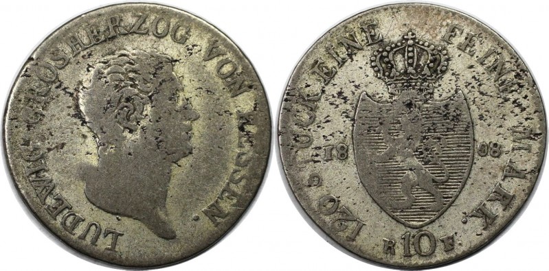 10 Kreuzer 1808 RF
Altdeutsche Münzen und Medaillen, HESSEN - DARMSTADT. Ludwig...