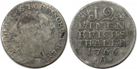 1/12 Taler 1766 A
Altdeutsche Münzen und Medaillen, PREUßEN. Friedrich II. (1740-1786). 1/12 Taler 1766 A, Berlin. KM 298. Sehr schön