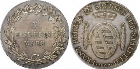 Konv.-Taler 1805 L
Altdeutsche Münzen und Medaillen, SACHSEN - COBURG - SAALFELD. Franz Friedrich Anton (1800-1806). Konv.-Taler 1805 L, Dav. 831. Vo...