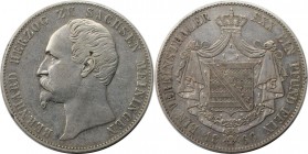 Taler 1866 
Altdeutsche Münzen und Medaillen, SACHSEN - MEININGEN. Bernhard Erich Freund (1803-1866). Taler 1866, Silber. KM 167, AKS 184, Jaeger 450...