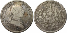 Konventionstaler 1759 R
Altdeutsche Münzen und Medaillen, WÜRTTEMBERG. Karl Eugen (1744-1793). Konventionstaler 1759 R, Silber. Dav. 2859. Sehr schön...