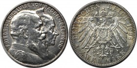 2 Mark 1906 
Deutsche Münzen und Medaillen ab 1871, REICHSSILBERMÜNZEN, Baden, Friedrich I (1852-1907). Goldene Hochzeit. 2 Mark 1906, Silber. Jaeger...