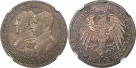 3 Mark 1915 A
Deutsche Münzen und Medaillen ab 1871, REICHSSILBERMÜNZEN, Mecklenburg-Schwerin. Friedrich Franz IV. (1897-1918). Zur Jahrhundertfeier ...