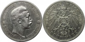 5 Mark 1900 A
Deutsche Münzen und Medaillen ab 1871, REICHSSILBERMÜNZEN, Preußen, Wilhelm II. (1888-1918). 5 Mark 1900 A, Silber. Jaeger 104. Sehr sc...