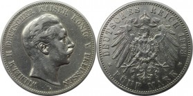 5 Mark 1903 A
Deutsche Münzen und Medaillen ab 1871, REICHSSILBERMÜNZEN, Preußen, Wilhelm II. (1888-1918). 5 Mark 1903 A, Silber. Jaeger 104. Sehr sc...