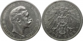 5 Mark 1907 A
Deutsche Münzen und Medaillen ab 1871, REICHSSILBERMÜNZEN, Preußen, Wilhelm II. (1888-1918). 5 Mark 1907 A, Silber. Jaeger 104. Sehr sc...