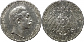 3 Mark 1908 A
Deutsche Münzen und Medaillen ab 1871, REICHSSILBERMÜNZEN, Preußen, Wilhelm II. (1888-1918). 3 Mark 1908 A, Silber. Jaeger 103. Vorzügl...
