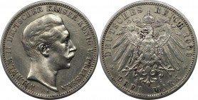 3 Mark 1909 A
Deutsche Münzen und Medaillen ab 1871, REICHSSILBERMÜNZEN, Preußen, Wilhelm II. (1888-1918). 3 Mark 1909 A, Silber. Jaeger 103. Vorzügl...
