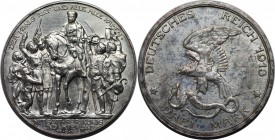 3 Mark 1913 A
Deutsche Münzen und Medaillen ab 1871, REICHSSILBERMÜNZEN, Preußen, Wilhelm II. (1888-1918). Zur 100-Jahr-Feier des königlichen Aufrufs...