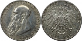 3 Mark 1915 
Deutsche Münzen und Medaillen ab 1871, REICHSSILBERMÜNZEN, Sachsen-Meiningen. Georg II. (1866-1914). 3 Mark 1915, auf seinen Tod. Silber...