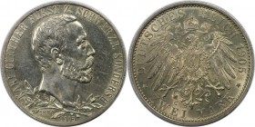 2 Mark 1905 A
Deutsche Münzen und Medaillen ab 1871, REICHSSILBERMÜNZEN, Schwarzburg-Sondershausen, Karl Gunther (1880-1909). 2 Mark 1905 A, 25. Regi...
