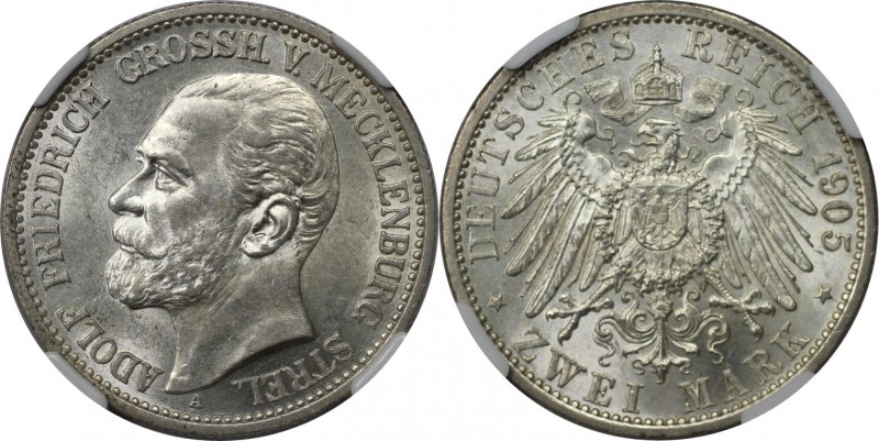 2 Mark 1905 A
Deutsche Münzen und Medaillen ab 1871, REICHSSILBERMÜNZEN, Meckle...