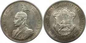 1 Rupie 1890 
Deutsche Münzen und Medaillen ab 1871, DEUTSCHE KOLONIEN. Wilhelm II. (1888-1918). 1 Rupie 1890, Silber. Jaeger N713. Stempelglanz. Pat...