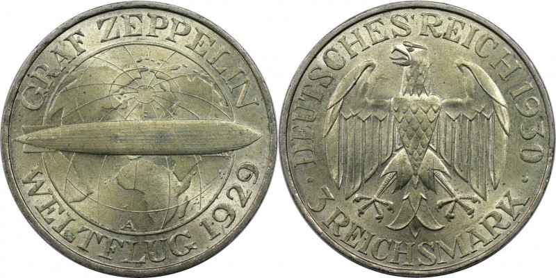 3 Reichsmark 1930 A
Deutsche Münzen und Medaillen ab 1871, WEIMARER REPUBLIK. 3...