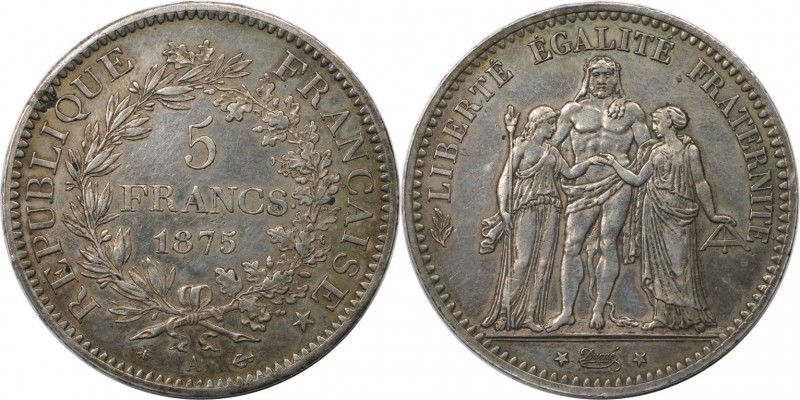 5 Francs 1875 A
Europäische Münzen und Medaillen, Frankreich / France. Herkules...