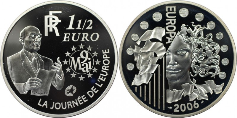 1 1/2 Euro 2006 
Europäische Münzen und Medaillen, Frankreich / France. Europäi...