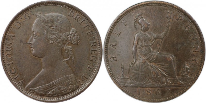 1/2 Penny 1862 
Europäische Münzen und Medaillen, Großbritannien / Vereinigtes ...