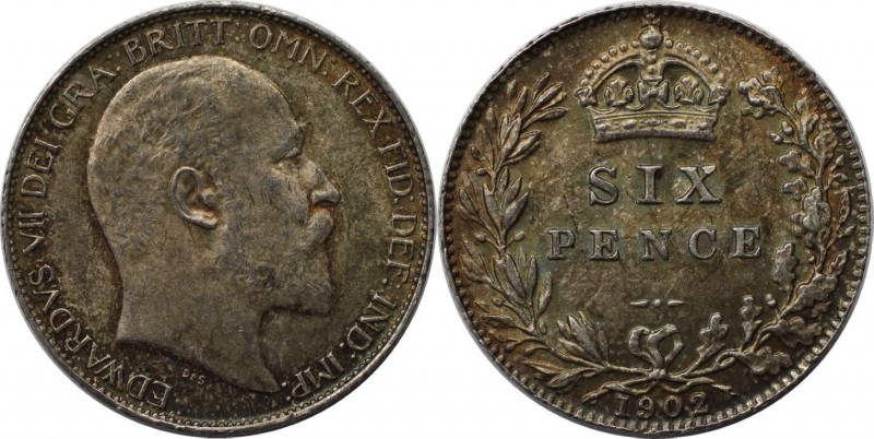 Sixpence (6 Pence) 1902 
Europäische Münzen und Medaillen, Großbritannien / Ver...