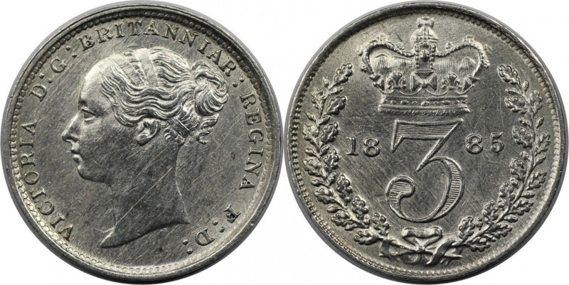 3 Pence 1885 
Europäische Münzen und Medaillen, Großbritannien / Vereinigtes Kö...