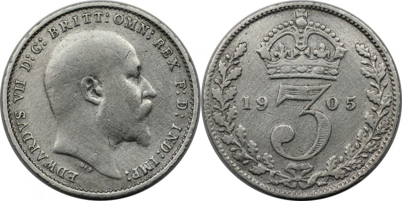 3 Pence 1905 
Europäische Münzen und Medaillen, Großbritannien / Vereinigtes Kö...