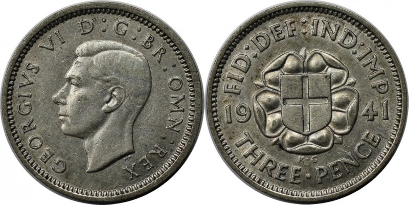 3 Pence 1941 
Europäische Münzen und Medaillen, Großbritannien / Vereinigtes Kö...