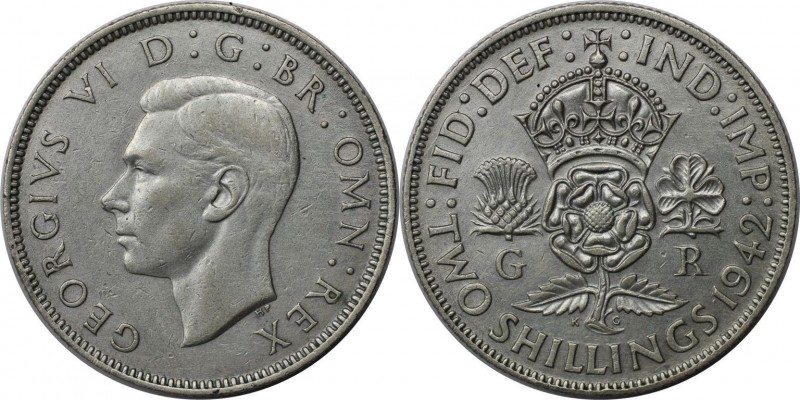 2 Shillings (Florin) 1942 
Europäische Münzen und Medaillen, Großbritannien / V...