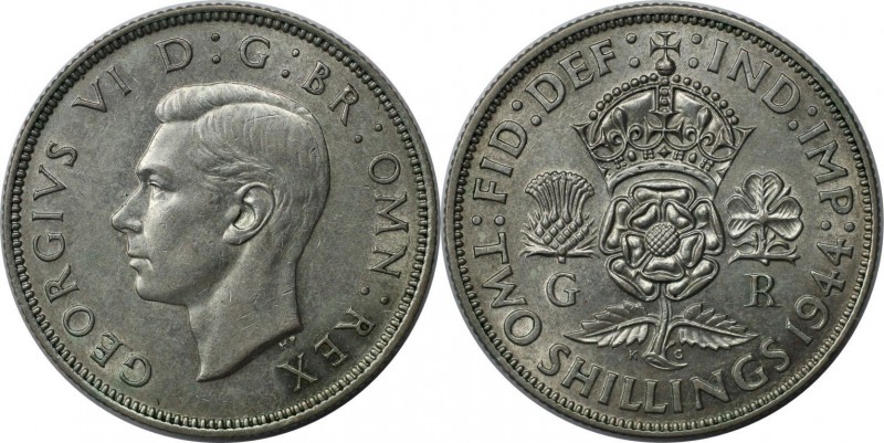 2 Shillings (Florin) 1944 
Europäische Münzen und Medaillen, Großbritannien / V...