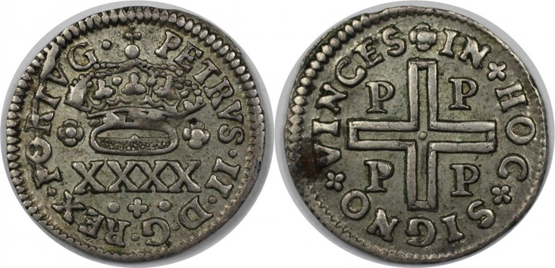 50 Reis ND (1683) 
Europäische Münzen und Medaillen, Portugal. Pedro II. 50 Rei...