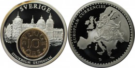 Medaille ND 
Europäische Münzen und Medaillen, Schweden / Sweden. Medaille Schweden European Currencies - Inlay 10 Öre. (35 mm. 23,6 g) Polierte Plat...