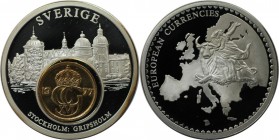 Medaille ND 
Europäische Münzen und Medaillen, Schweden / Sweden. Medaille Schweden European Currencies - Inlay. (35 mm. 23,34 g) Polierte Platte