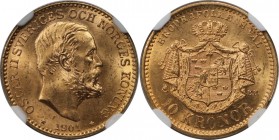 10 Kronor 1901 EB
Europäische Münzen und Medaillen, Schweden / Sweden. Oscar II. 10 Kronor 1901 EB, Gold. KM 767. NGC MS-65