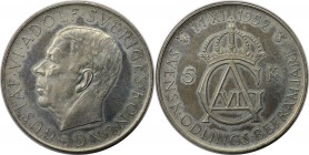 5 Kronor 1952 
Europäische Münzen und Medaillen, Schweden / Sweden. Gustav VI Adolf (1950-1973). 70. Geburtstag von Gustaf VI Adolf. 5 Kronor 1952, S...