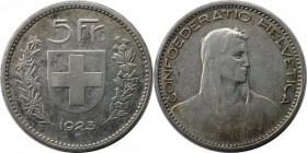 5 Franken 1923 B
Europäische Münzen und Medaillen, Schweiz / Switzerland. 5 Franken 1923 B, Silber. KM 37. Sehr schön+