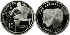 10 Euro 2004 
Europäische Münzen und Medaillen, Spanien / Spain. Olympische Spiele Athen 2004 - Hürdenläufer. 10 Euro 2004, Silber. KM 1101. Polierte...