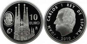 10 Euro 2010 
Europäische Münzen und Medaillen, Spanien / Spain. Antonio Gaudi. 10 Euro 2010, Silber. Polierte Platte