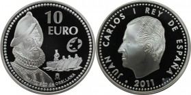 10 Euro 2011 
Europäische Münzen und Medaillen, Spanien / Spain. Francisco de Orellana. 10 Euro 2011, Silber. Polierte Platte