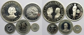Set 1989 
Europäische Münzen und Medaillen, Spanien / Spain, Lots und Sammlungen. "500 Jahre Entdeckung Amerikas". 2000/1000/500/200/100 Pesetas 1989...