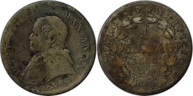 1 Lira 1866 R
Europäische Münzen und Medaillen, Vatikan. XXI. Vatikan Papst Pius IX. (1846-1878). 1 Lira 1866 R, Silber. KM 1378. Sehr schön