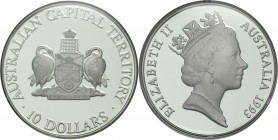 10 Dollars 1993 
Weltmünzen und Medaillen, Australien / Australia. "Australian Capital Territory". 10 Dollars 1993, 0,925 Silber. 0,591 OZ. 20 g. KM ...