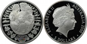 5 Dollars 2000 
Weltmünzen und Medaillen, Australien / Australia. Olympische Spiele 2000 in Sydney - Australische Gesichter. 5 Dollars 2000, Silber. ...