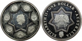 Dollar 2001 
Weltmünzen und Medaillen, Australien / Australia. "Centenary of Federation". Holey Dollar & Dump. Dollar 2001, Silber. Polierle Platte